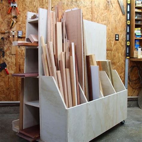Woodshop Storage Ideas Lumber Storage Cart Woodworking Plan By