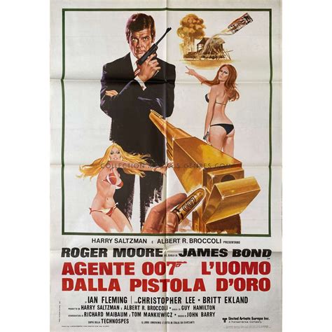 Affiche De Cin Ma Italienne De L Homme Au Pistolet D Or X Cm