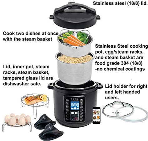 Yedi 9 In 1 Total Package Instant Programmable Pressure Cooker 6 Quart