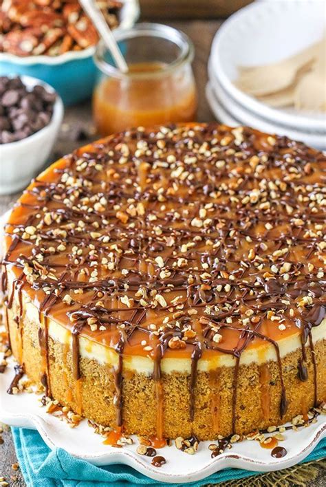 This Turtle Cheesecake Is Made With A Graham Cracker Crust And Plenty