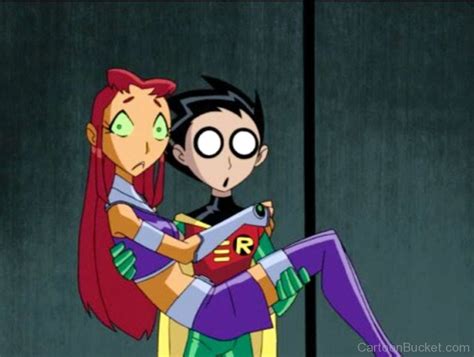 Robin And Starfire Looking Shocked