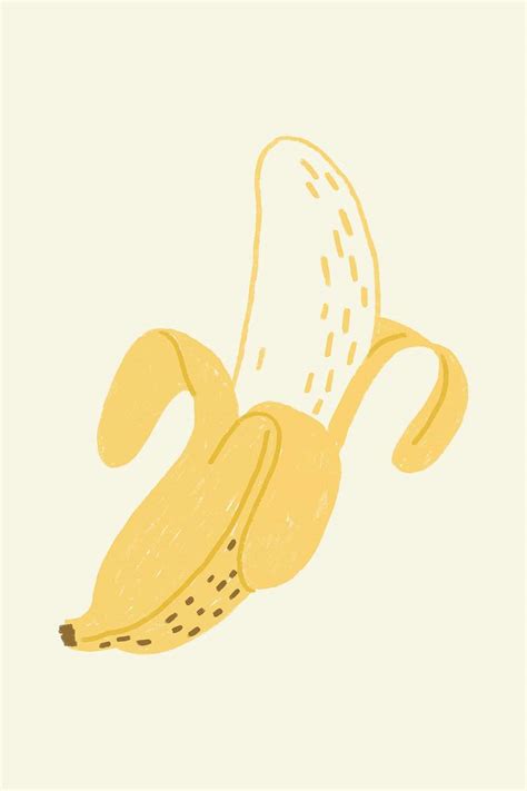 Doodle Banana Design Element