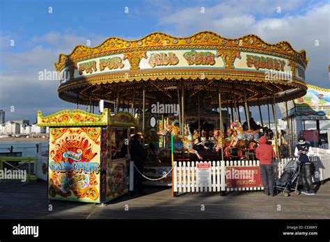 Merry Go Round On Brighton Palace Pier Stock Photo Alamy
