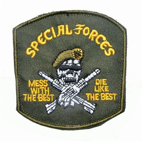 Embroidered Special Force Morale Patch With Hook Back Military Patch