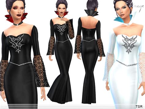 Sims 4 Ccs The Best Queen Dress By Ekinege