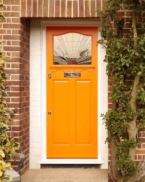 Art Deco Front Door Orange Front Doors Bright Front Doors Yellow