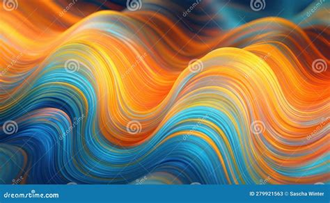 Mystical Alchemy: Psychedelic Fusion of Blue and Orange in Ferrofluidal