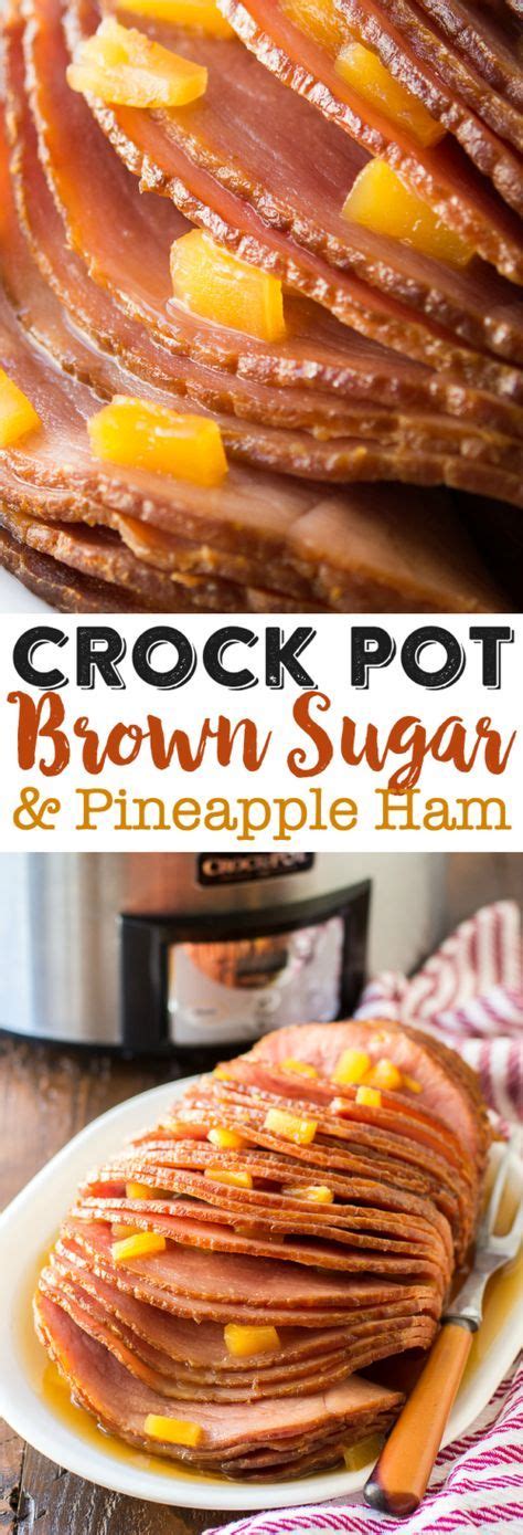 It's a staple dish to serve for special celebrations with friends and family. Crock Pot Brown Sugar Pineapple Ham | Recipe | Food recipes, Slow cooker ham recipes, Slow ...