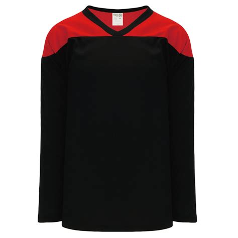 H6100 249 Blackred Practice Style Blank Hockey Jerseys