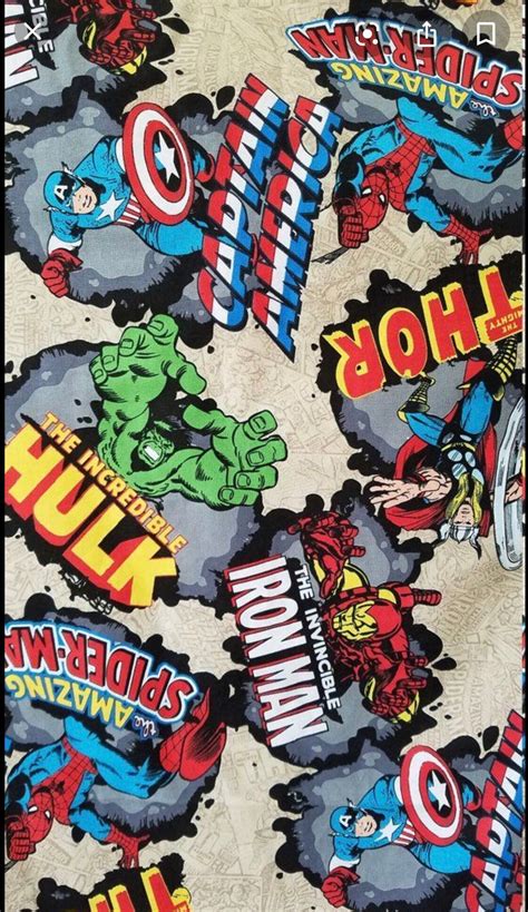 Marvel Avengers Fabric 100 Cotton Sold By The 12 Yard Etsy