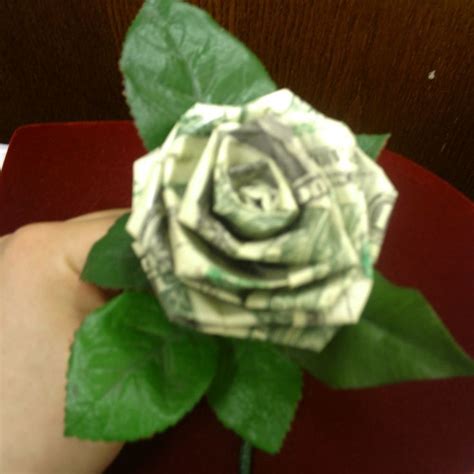 Money Rose Origami With Images Dollar Bill Origami Money Rose