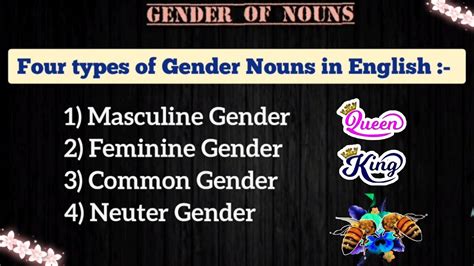 The Noun Gender Masculine Feminine Common And Neuter Gender