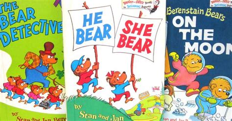 Vintage Berenstain Bears Books Set Of 3 From 1970s 80s He Bear She Bear The Bear Detectives