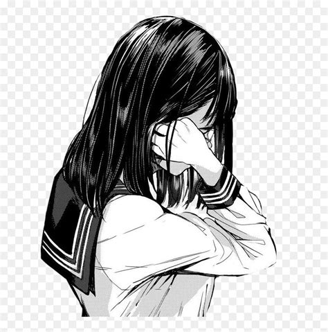 Transparent Sad Anime Girl Png Sad Girl Cartoon Images Download Png