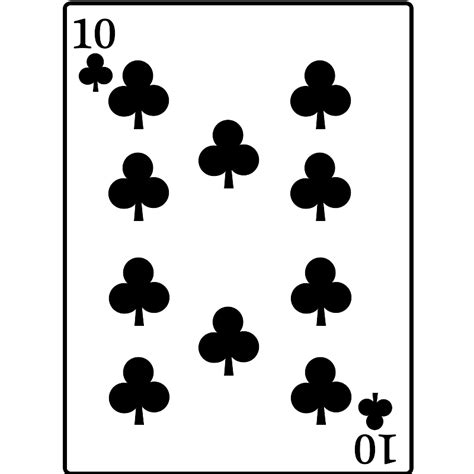 10 Of Clubs Clip Art At Vector Clip Art Online Royalty