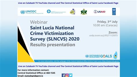 Saint Lucia National Crime Victimization Survey 2020 Presentation Of Results Youtube