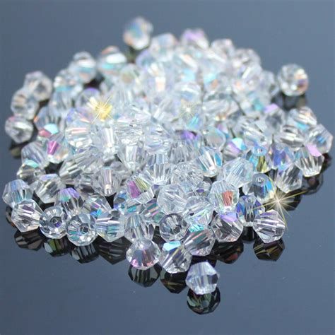 720pcs Pack 4mm Crystal Ab Bicone Glass Beads For Jewelry Making Diy Accessories Of Clothing
