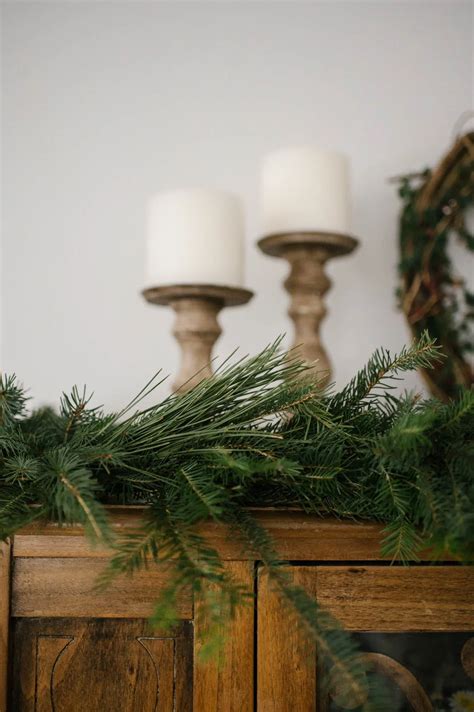 Diy Foraged Natural Evergreen Garland The Rooted Farmhouse