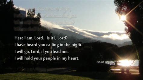 ♥ Here I Am Lord With Lyrics Very Solemn Hymn Youtube