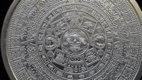 The aztec empire, centred at the capital of tenochtitlan, dominated most of mesoamerica in the 15th and 16th centuries ce. Aztec Calendar Silver Round - YouTube