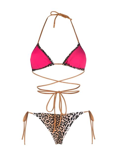 Reina Olga Miami Leopard Print Bikini Farfetch