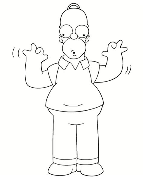 Funny Homer Simpson Coloring Page Coloring Pages Homer Simpson Simpsons