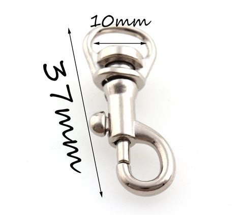Mini Swivel Hook Metal Keychain Key Ring Clasp Silver Trigger Etsy