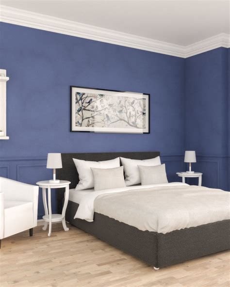 Vintage Royal Blue Bedroom Interior Design