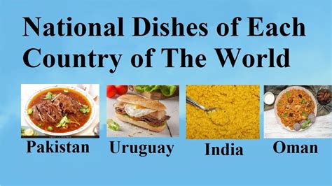 List Of National Dishes Of All Countries Of The World Youtube