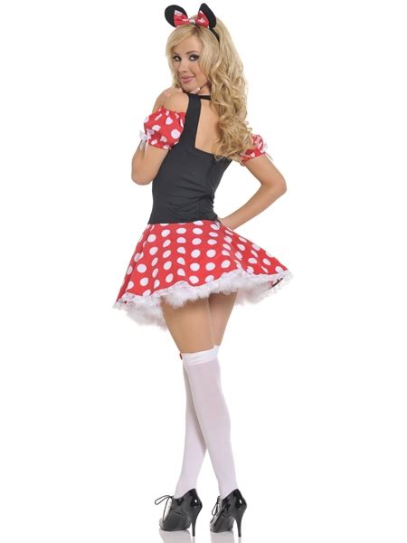 clarkjess minni mouse sexy adult halloween costume mini dress and ears 1sz s m l brand new