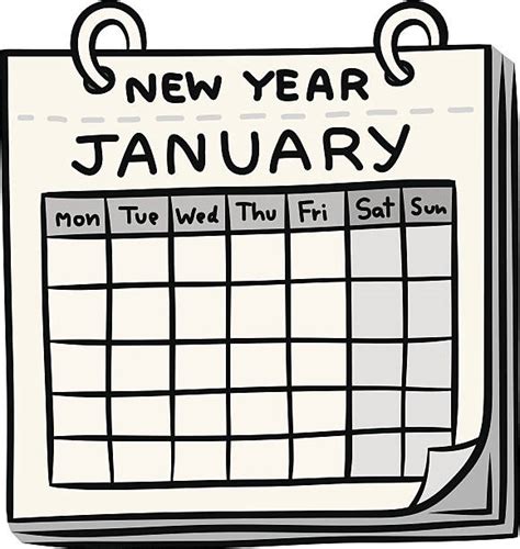 January Calendar Clipart