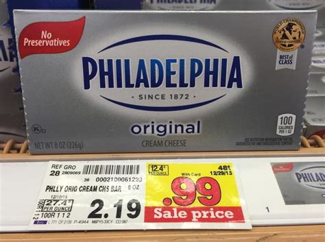 New 075 Philadelphia Cream Cheese Coupon Only 024 At Kroger