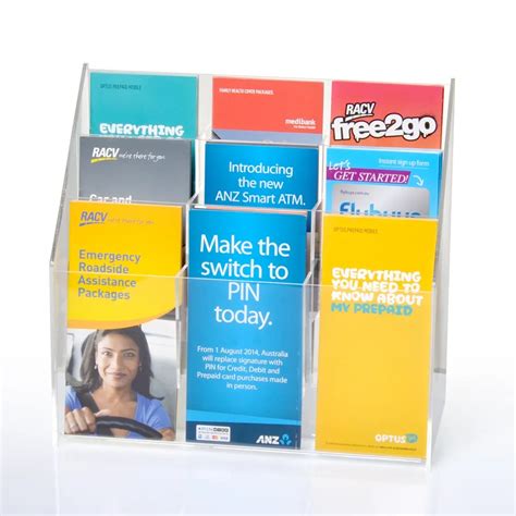 dl acrylic brochure holders counter top or wall mounted