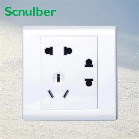 Hotel 250v 10a 7 Poles Outlet Double 2pin And 3pin Wall Switch Socket