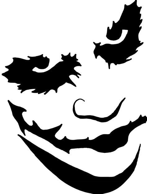 Joker Face Paint Png Transparent Stock Pumpkin Carving Templates