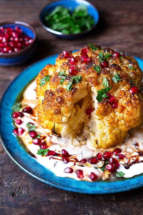 Whole Roasted Cauliflower With Lemony Whipped Feta Easy Healthy Meal