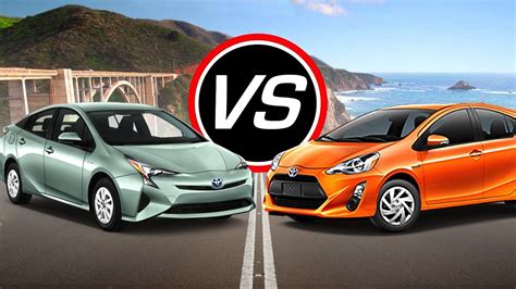 2016 Toyota Prius Vs 2016 Toyota Prius C Spec Comparison Youtube