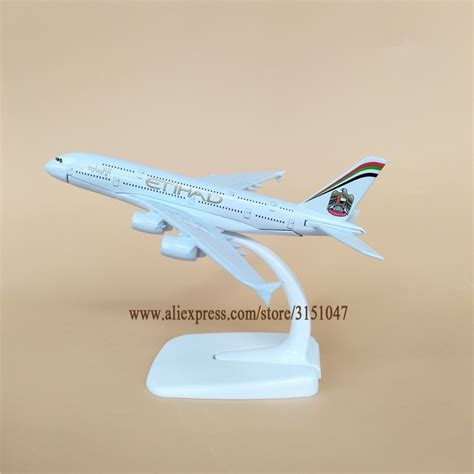 New 16cm Air Etihad Airbus A380 380 Airlines Airplane Model Plane Model