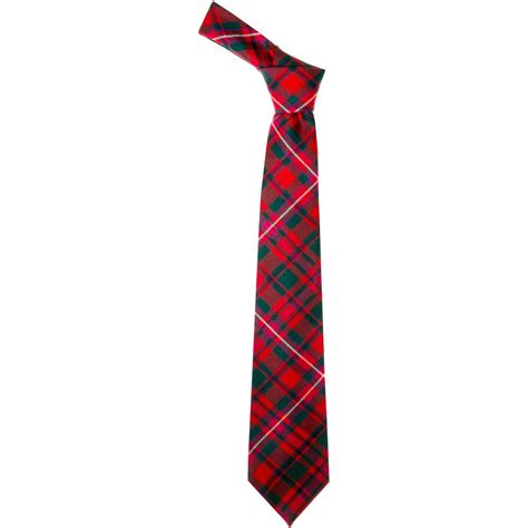 Mackinnon Red Modern Tartan Tie Lochcarron Of Scotland