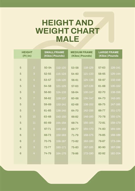 Army Height And Weight Standards Chart Illustrator PDF Template Net