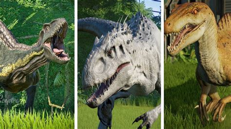 All Hybrids Dinosaur Jurassic World Evolution Youtube