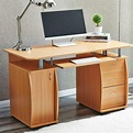 Natural 3-Tier Computer Office Desk - Affordable Modern Design ...