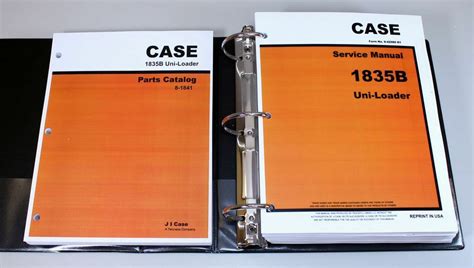 Service Manual Set Case 1835b Uni Loader Skid Steer Parts Catalog Work