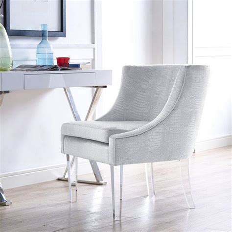 Clear acrylic arm chairs china manufacturers plexiglass furniture. Ivory Upholstered Swoop Arm Side Chairs