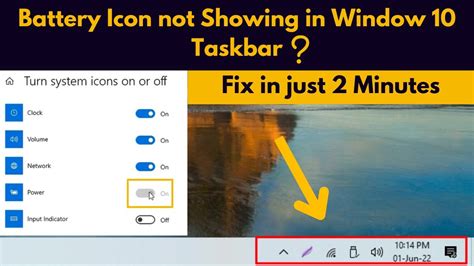 How To Fix Battery Icon Not Showing On Taskbar In Window 10 Battery