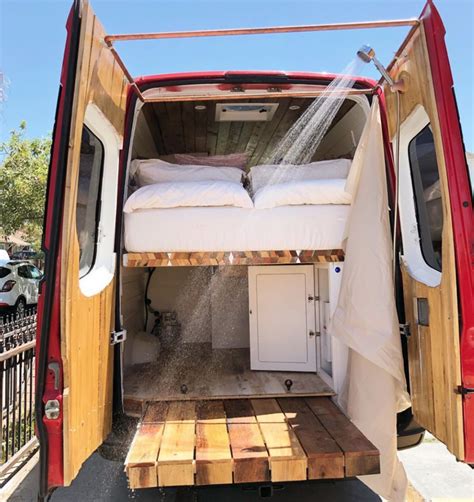 11 Van Life Hacks To Make Living On The Road Easier Camper Van Shower