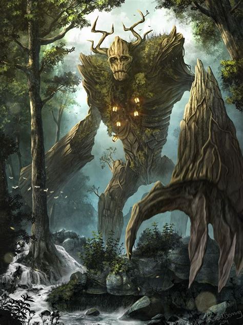 Ancient Forest Elemental On Behance By Richard Benning Fantasy