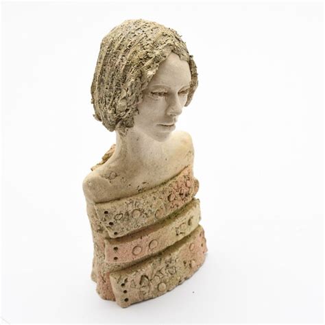 Fine Art Ceramics Ceramic Bust Hand Made Clay Sculpture Ceramic