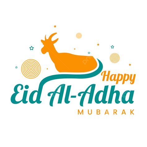 Eid Al Adha Vector Art Png Eid Al Adha Text Goat Animal Vector Png