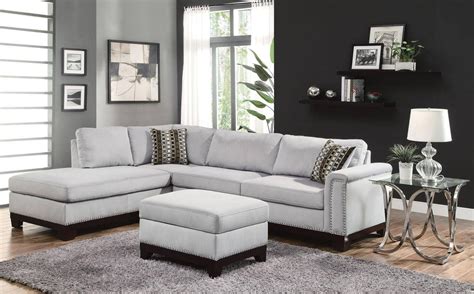Mason Reversible Sectional Blue Grey By Coaster Furniture Grey